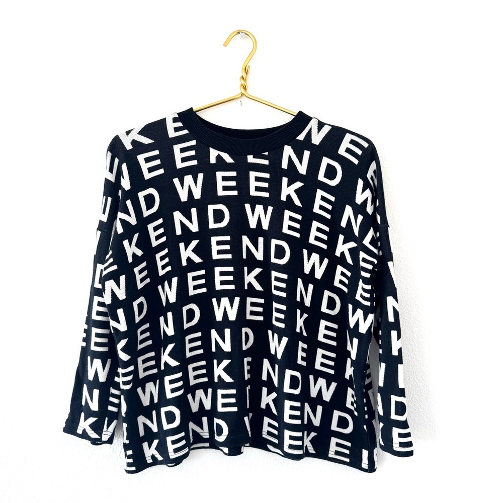 Weekend Max Mara Legno All Over Jacquard Logo Sweater Sweatshirt